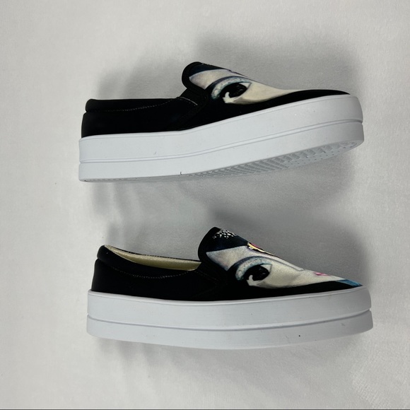 Butterfly Platform Slip On Art Canvas Sneakers Size 9 - Picture 5 of 7